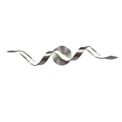 Dimmable Modern LED Spiral Sleek Bedroom Bathroom Vanity Light Bar Wall Sconce in Gold/ Black/ Nickel Finish in 6000K Cool White