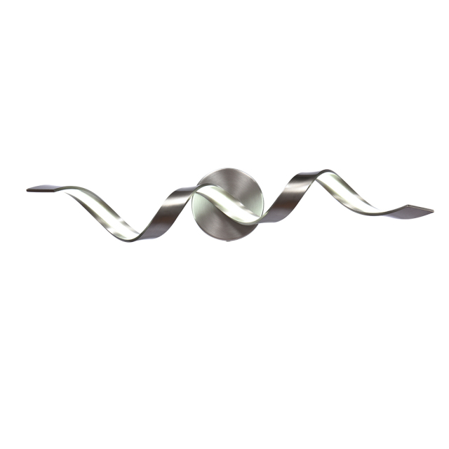 Dimmable Modern LED Spiral Sleek Bedroom Bathroom Vanity Light Bar Wall Sconce in Gold/ Black/ Nickel Finish in 6000K Cool White
