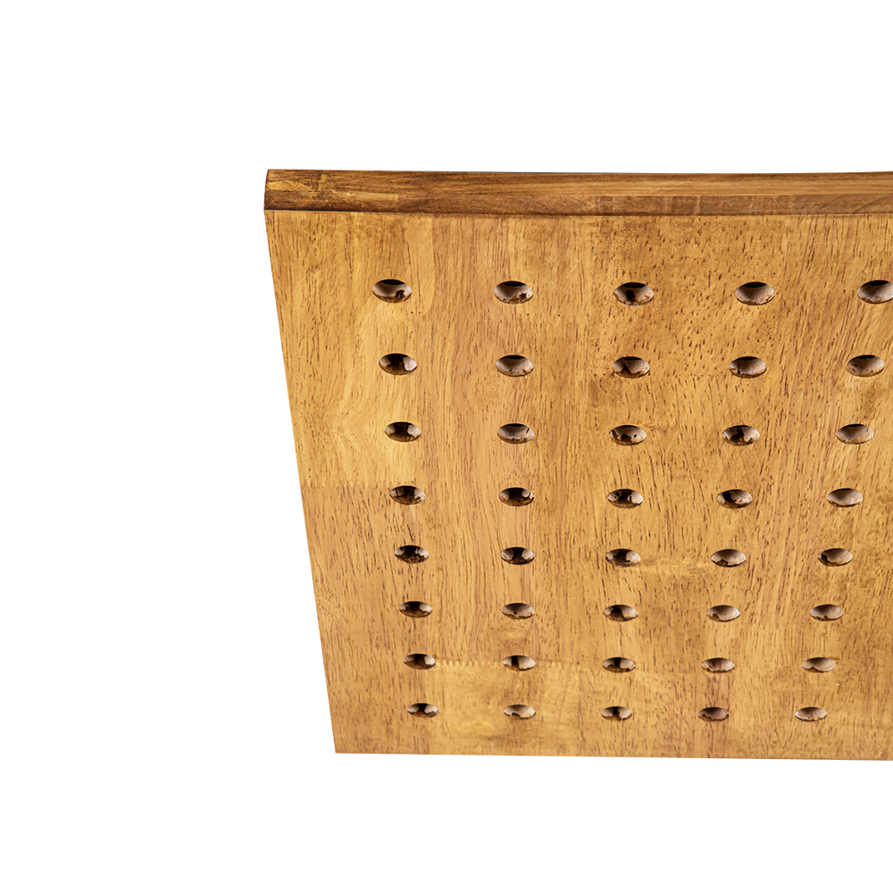 Dimmable Modern Mid-century Square Flush Mount Ceiling Light in Antique Oak Gold Finish Design for Entryway, Bedroom, Kitchen, Living Room