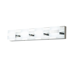 Dimmable Bathroom Vanity Light Modern LED Acrylic Wall Sconce in Black/ Chrome Finish for Mirror Cabinets/ Powder Room/ Bedroom/ Living Room