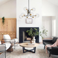 Glam Modern 9-Light Linear Branch Sputnik Bubble Chandelier for Kitchen Island Dining/Living Room