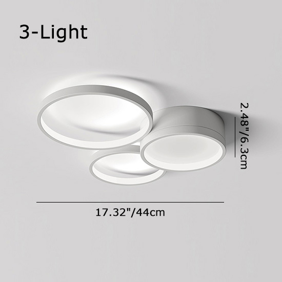 Modern Rings LED Ceiling Lamp Energy Saving Ceiling Lamp for Bedroom