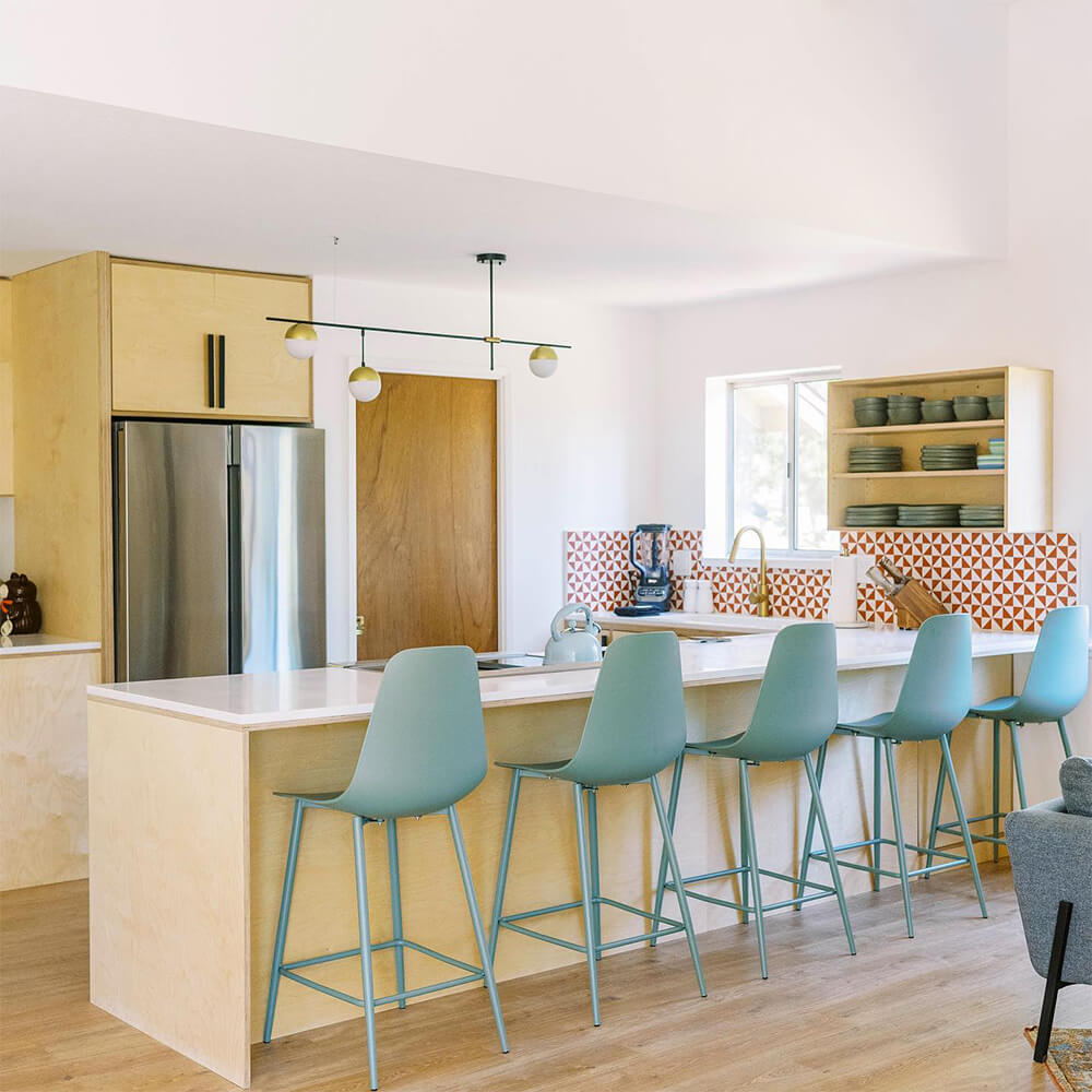 Mid-Century Modern 3 Light Linear Offest Ceiling Pendant Light in Black and Brass with Glass Globes for Dining Room Kitchen Island Restaurant