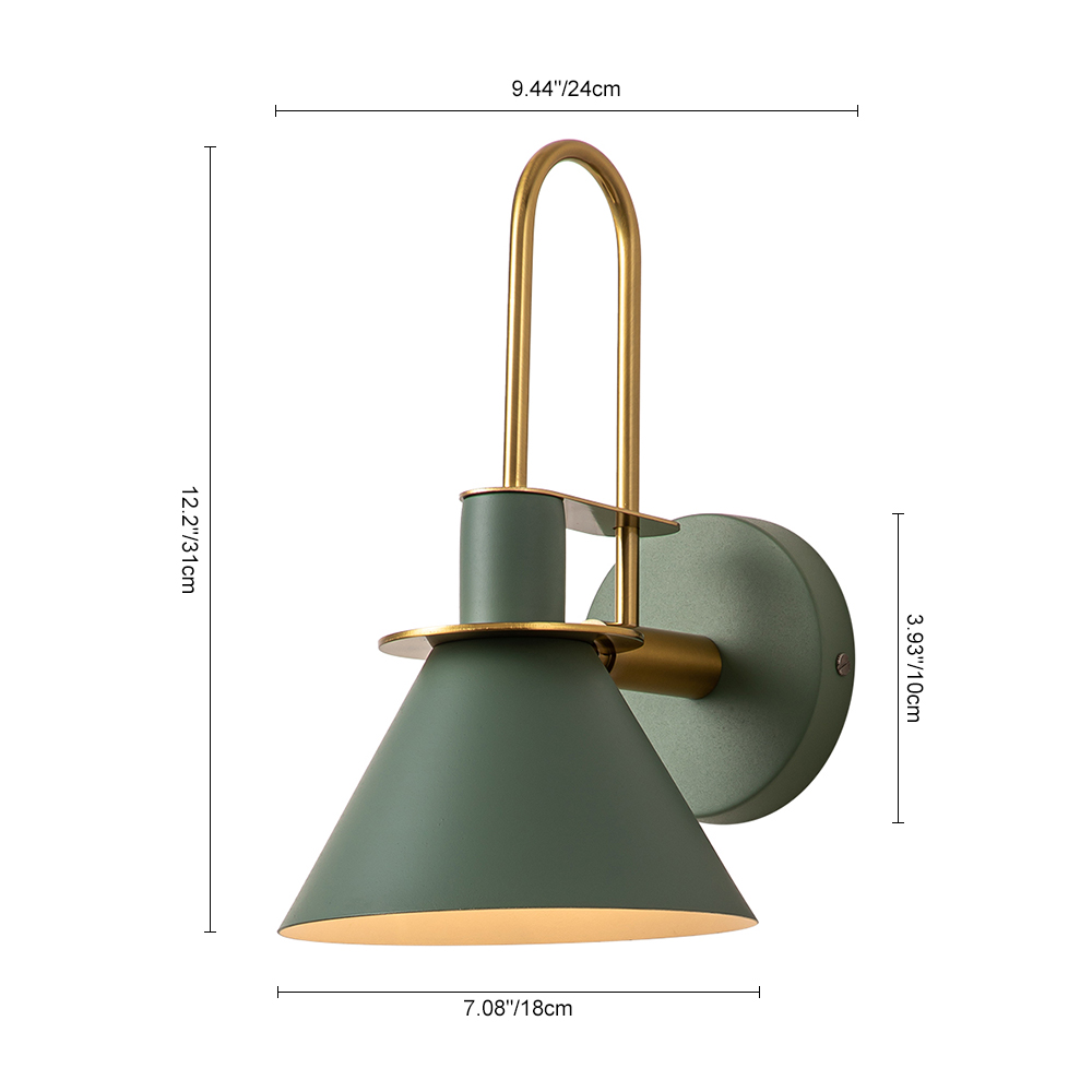 Vintage Industrial Style 1 Light Clarion Wall Sconce for Living Room Restaurant