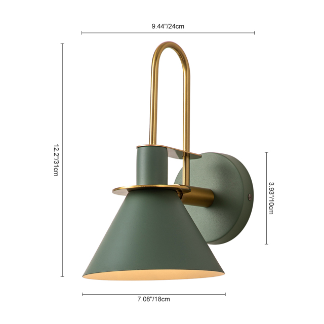 Vintage Industrial Style 1 Light Clarion Wall Sconce for Living Room Restaurant