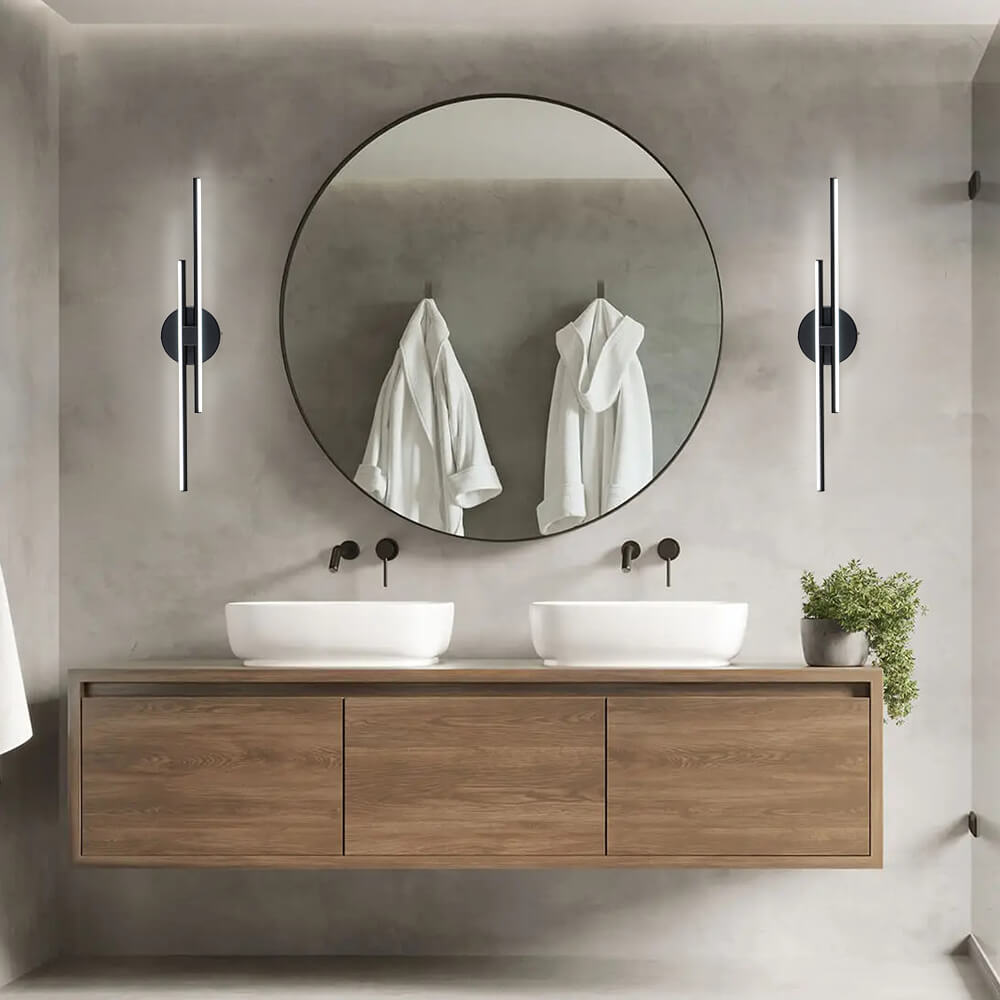 Modern Mid-Century Style Linear Dimmable LED Bathroom Linear Vanity ...
