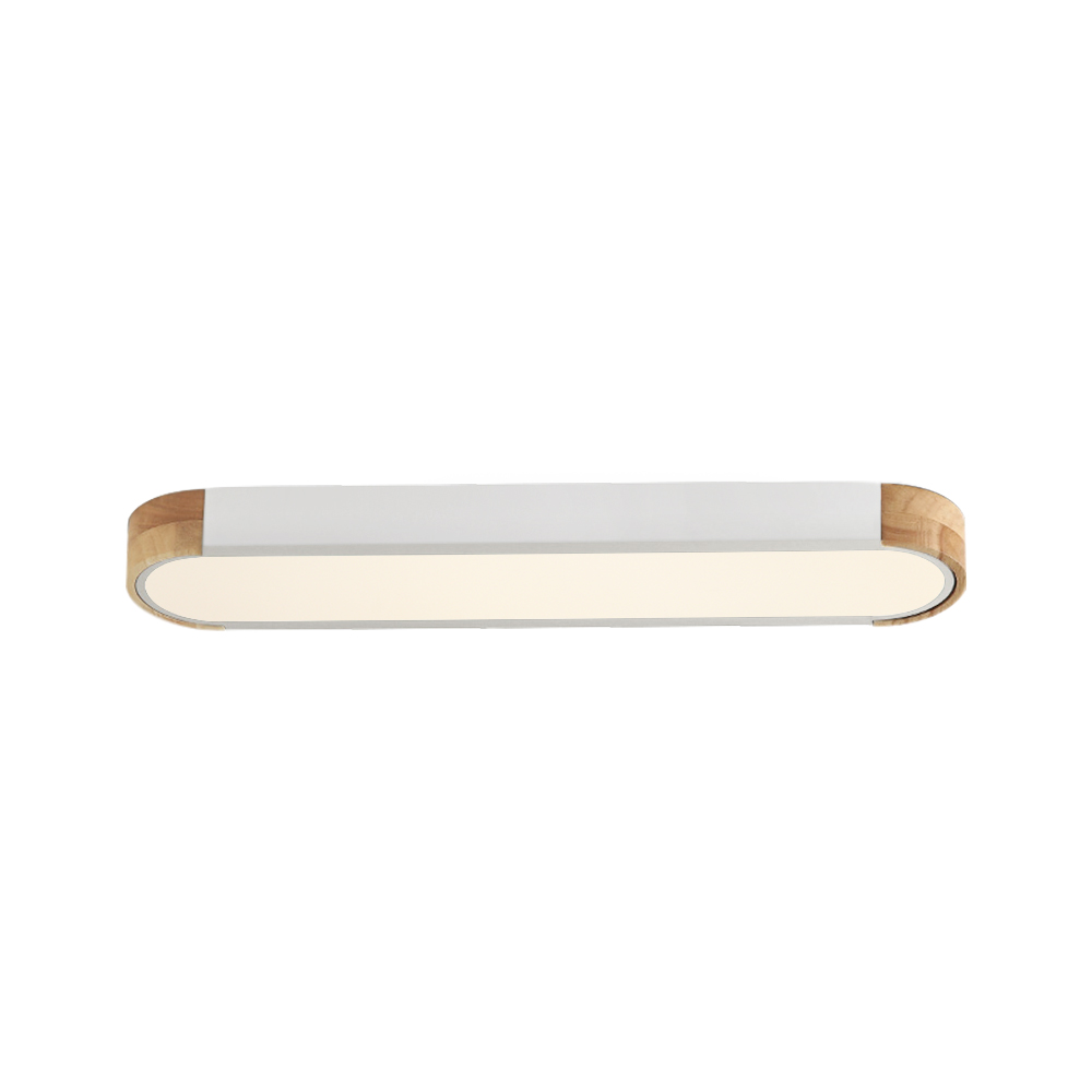 Modern Grey Dimmable LED Ceiling Light with Metal & Wood for Bedroom and living Room Warm White 3000K