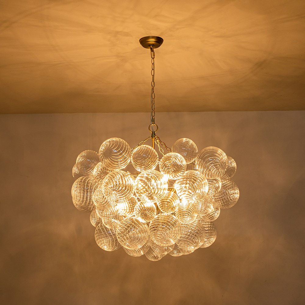 Glam Modern Cluster Glass Bubble Chandelier Sputnik Hanging Light