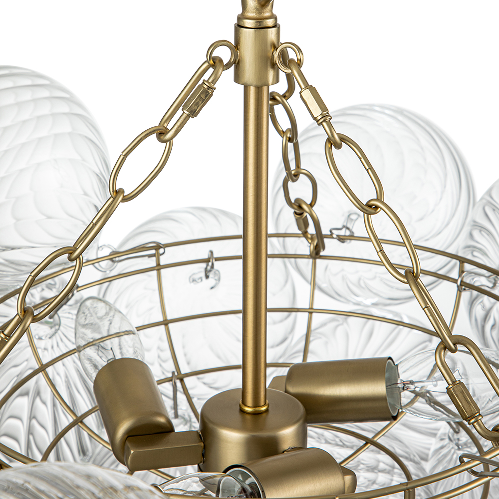 Glam Modern Cluster Glass Bubble Chandelier Sputnik Hanging Light Fixture for Dining Room Living Room Bedroom