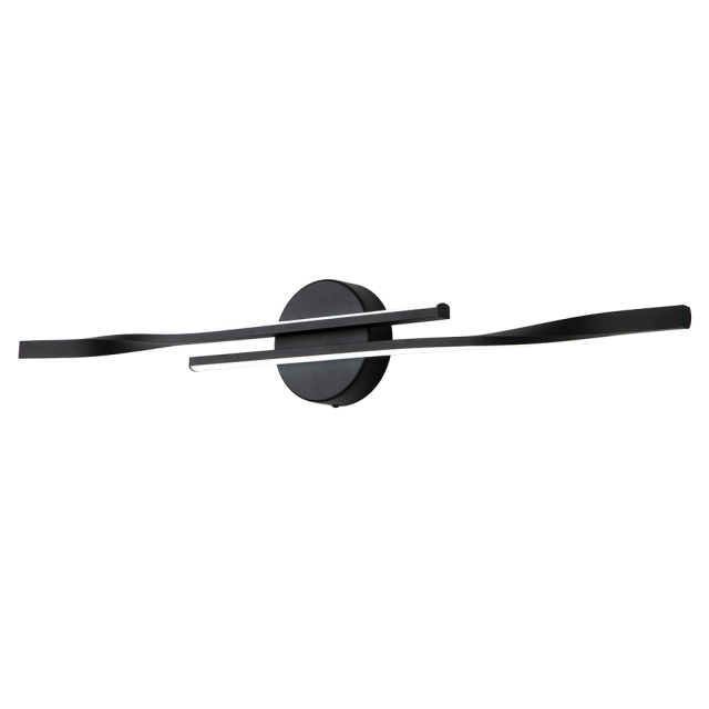 Dimmable LED Modern Mid-Century Style Swirl Linear Bathroom Vanity Light Bar Wall Sconce in Gold/ Black/ Nickel