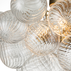 Glam Modern Cluster Glass Bubble Semi Flush Mount Sputnik Ceiling Light Fixture for Dining Room Living Room Bedroom
