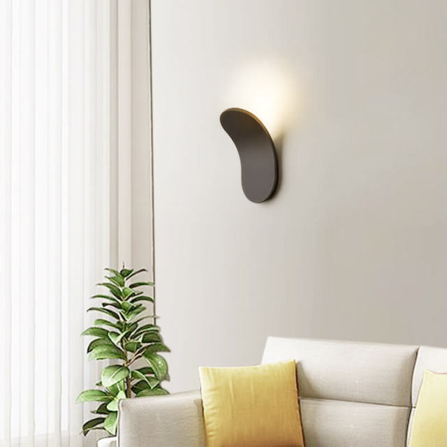 Modern Minimalist LED Wall Light Modern Wall Sconces in Black/White Finish for Bedroom Living Room