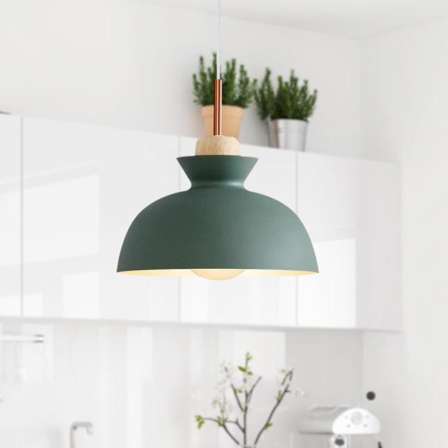 Modern Dome Shaped 1 Light 11.02"W Pendant Light Overhead Kitchen Lighting for Dining Room Kitchen Island