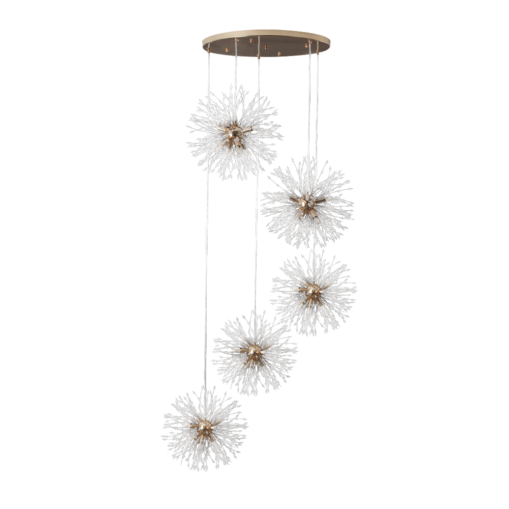 Contemporary Modern Sputnik Firework Chandelier Large Hanging Pendant Lighting for High Ceiling  Restaurant/ Staircases/ Hotels
