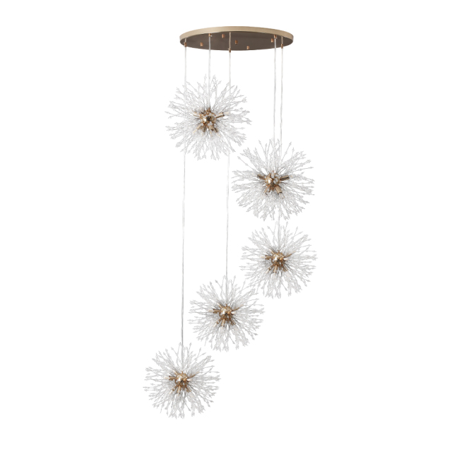 Contemporary 16 Light Modern Crystal Sputnik Firework Chandelier Pendant Lighting for Restaurant/ Bedroom