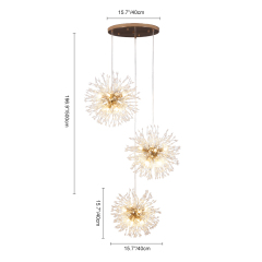 Contemporary Modern Sputnik Firework Chandelier Large Hanging Pendant Lighting for High Ceiling  Restaurant/ Staircases/ Hotels