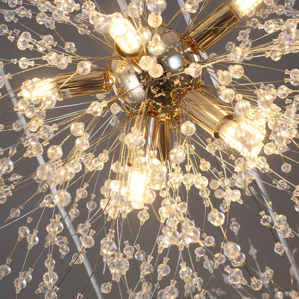 Contemporary Modern Sputnik Firework Chandelier Large Hanging Pendant Lighting for High Ceiling  Restaurant/ Staircases/ Hotels