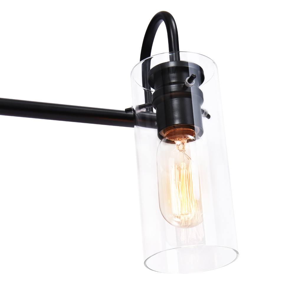 Modern Minimalist Cylinder Clear Glass Wall Sconces Wall Lights Bathroom Vanity Light for Entryway/ Living Room/ Bedroom