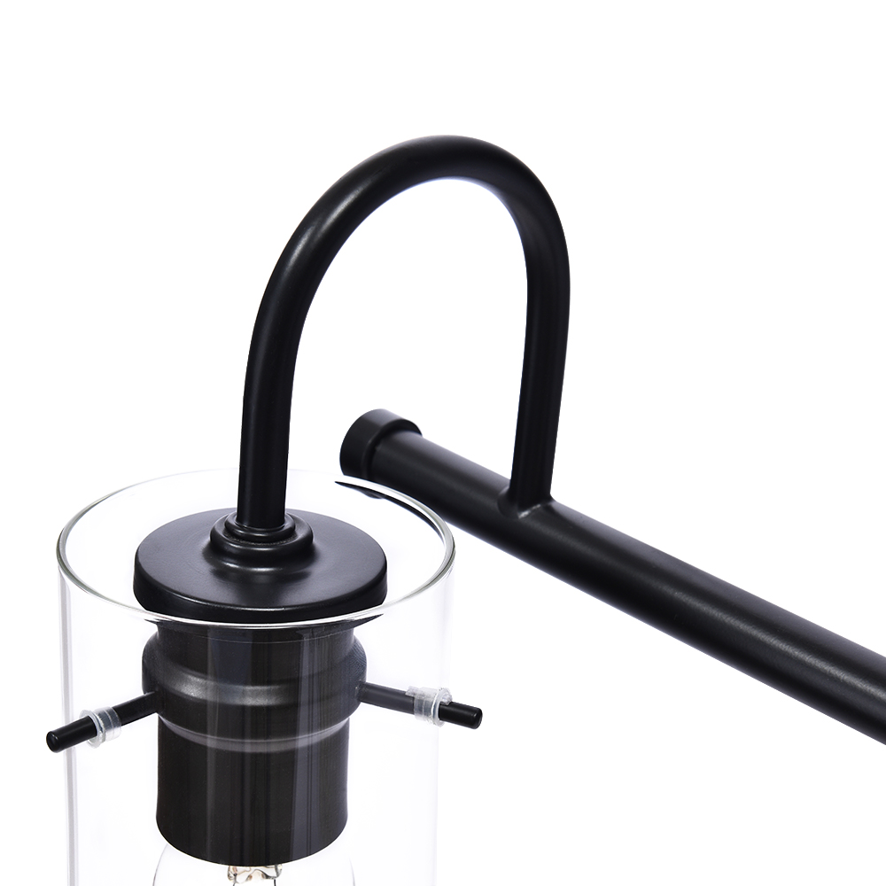 Modern Minimalist Cylinder Clear Glass Wall Sconces Wall Lights Bathroom Vanity Light for Entryway/ Living Room/ Bedroom