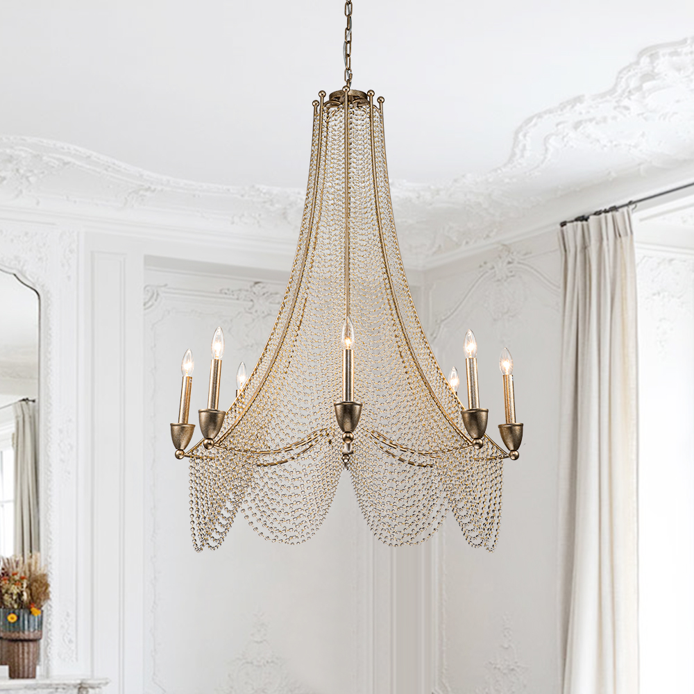 Glam Modern Luxury Crystal Empire Chandelier in Candle Style for Living Room/Dining Room/ Bedroom/ Restaurant