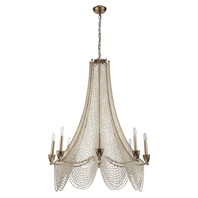 Glam Modern Luxury Crystal Empire Chandelier in Candle Style for Living Room/Dining Room/ Bedroom/ Restaurant