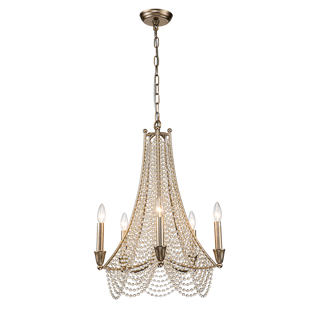 Glam Modern Luxury Crystal Empire Chandelier in Candle Style for Living Room/Dining Room/ Bedroom/ Restaurant