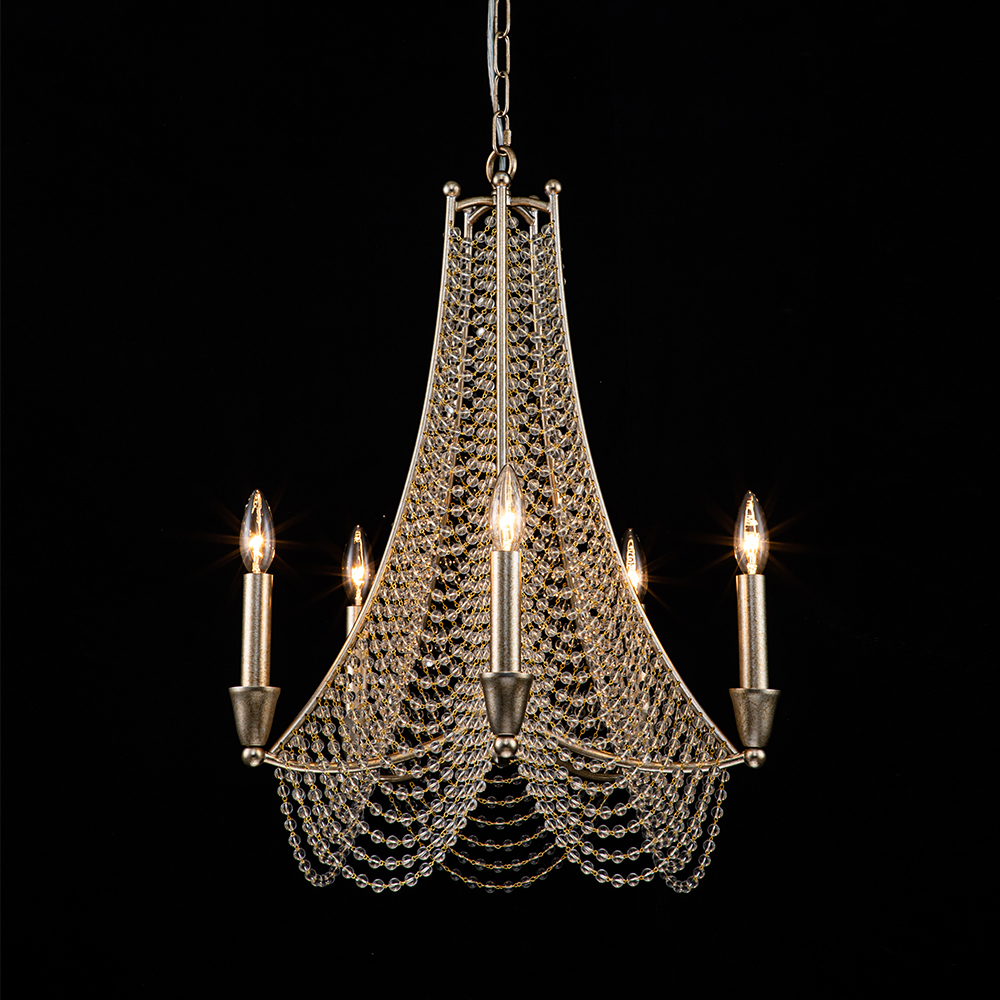 Glam Modern Luxury Crystal Empire Chandelier in Candle Style for Living Room/Dining Room/ Bedroom/ Restaurant