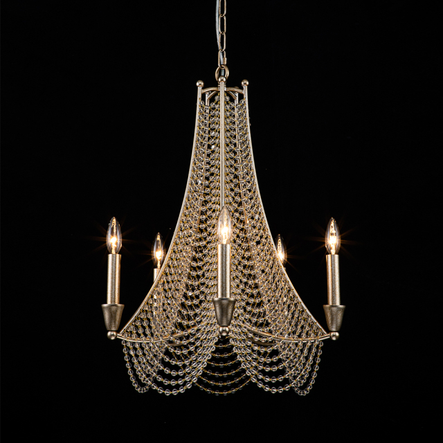Glam Modern Luxury Crystal Empire Chandelier in Candle Style for Living Room/Dining Room/ Bedroom/ Restaurant