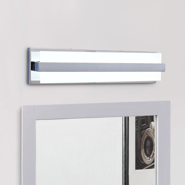 Dimmable Modern Rectangular LED Bathroom Vanity Light Wall Sconce Walll Light in 6000K Cool Light for Dressing Room/ Kitchen