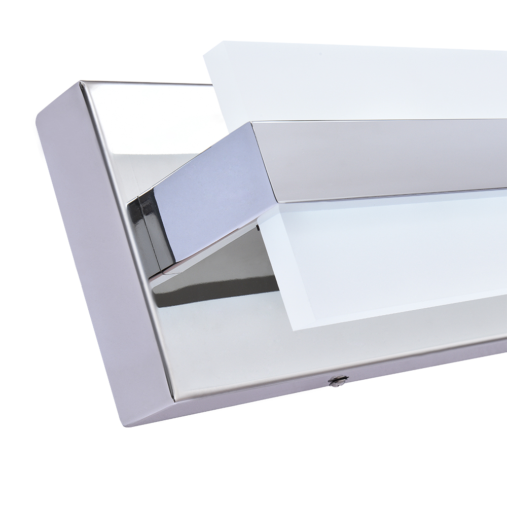 Dimmable Modern Rectangular LED Bathroom Vanity Light Wall Sconce Wall Light in 6000K Cool Light for Dressing Room/ Kitchen