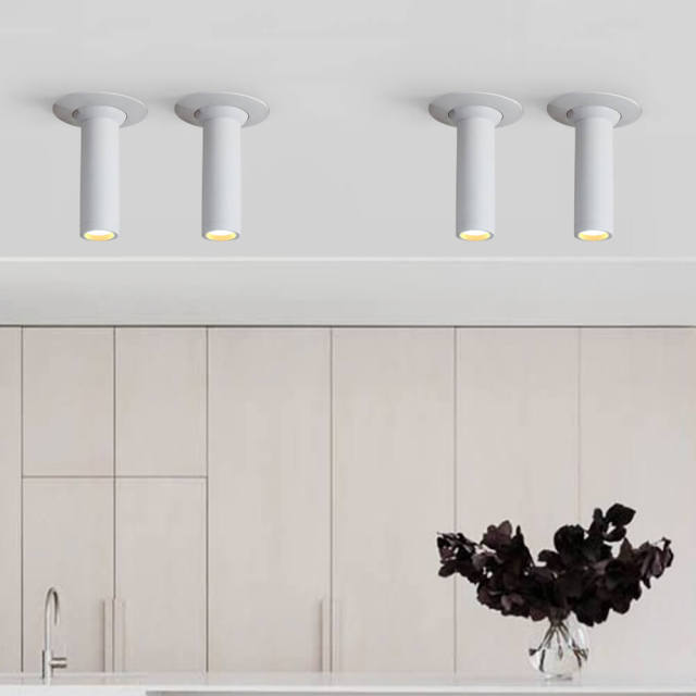Modern Minimalist Metal COB LED Ceiling Mounted Spot Light Fixture Decorative Track Light for Kitchen/ Hallway/ Entryway