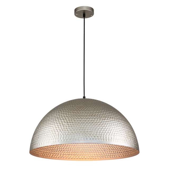 Industrial Modern Farmhouse Oversized One Light Dome Pendant Lighting in Antique Silver Finish for Kitchen Island Dining Room