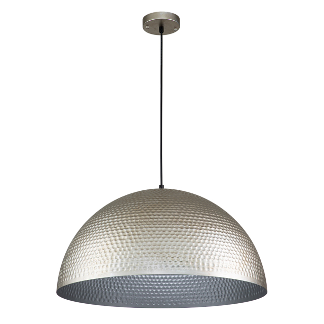 Industrial Modern Farmhouse Oversized One Light Dome Pendant Lighting in Antique Silver Finish for Kitchen Island Dining Room