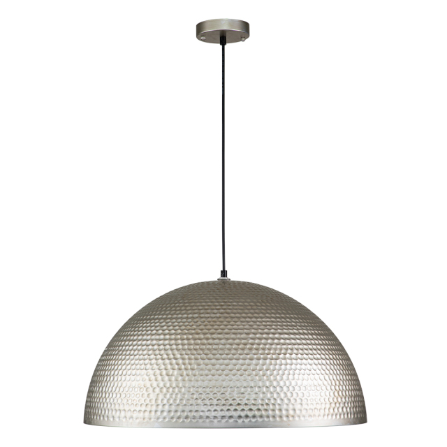 Industrial Modern Farmhouse Oversized One Light Dome Pendant Lighting in Antique Silver Finish for Kitchen Island Dining Room