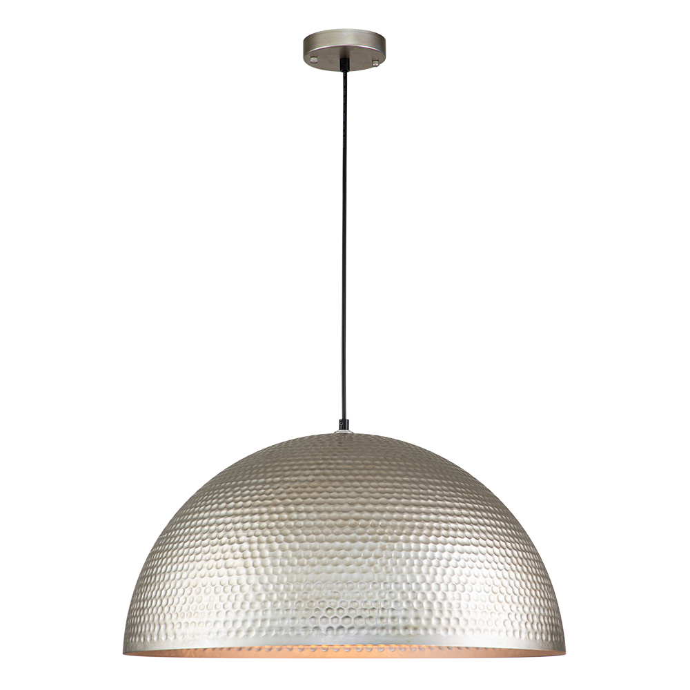 Industrial Modern Farmhouse Oversized One Light Dome Pendant Lighting in Antique Silver Finish for Kitchen Island Dining Room