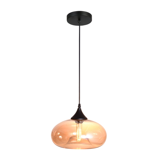 Modern Multi-Color Single Globe Pendant Light for Living Room Dining Room