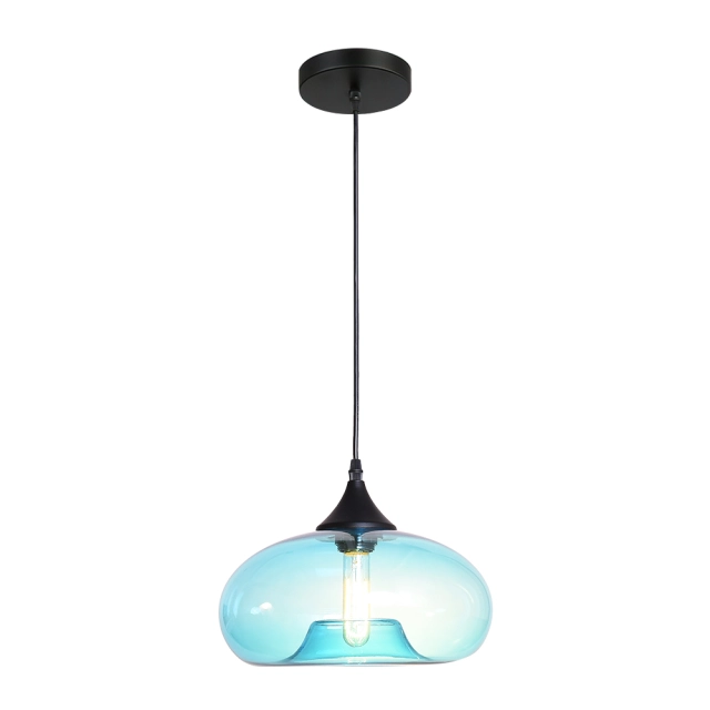 Modern Multi-Color Single Globe Pendant Light for Living Room Dining Room