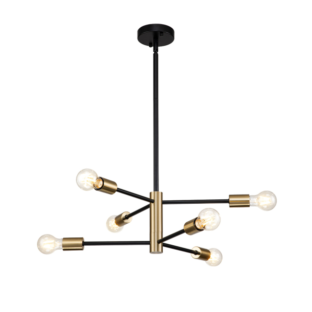 Modern Mid-century Sputnik Silhouette Two-Tier Chandelier for Restaurant/ Living Room/ Bedroom