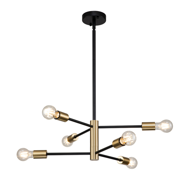 Modern Mid-century Sputnik Silhouette Two-Tier Chandelier for Restaurant/ Living Room/ Bedroom