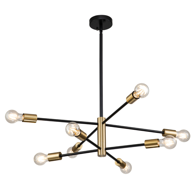 Modern Mid-century Sputnik Silhouette Two-Tier Chandelier for Restaurant/ Living Room/ Bedroom