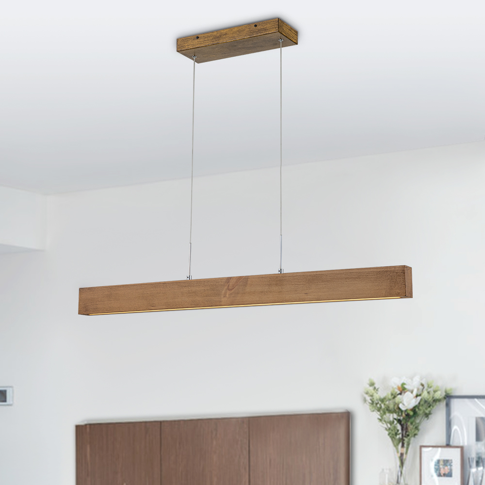 Dimmable LED Modern Linear Island Chandelier in Long Strip Shape for Kitchen Island Dining Room