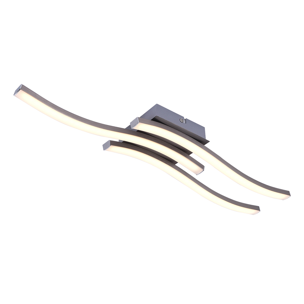 LED Modern Curved Wavy Linear Flush Mount Geometric Ceiling Lights for Living Room Kitchen Washroom Dressing Room