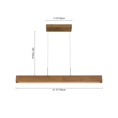 Dimmable LED Modern Linear Island Chandelier in Long Strip Shape for Home Office Dining Room Kitchen Island