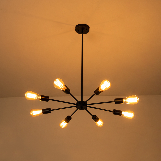 Modern Mid-century Sputnik Silhouette Two-Tier Chandelier for Restaurant/ Living Room/ Bedroom