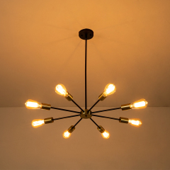 Modern Mid-century Sputnik Silhouette Two-Tier Chandelier for Restaurant/ Living Room/ Bedroom