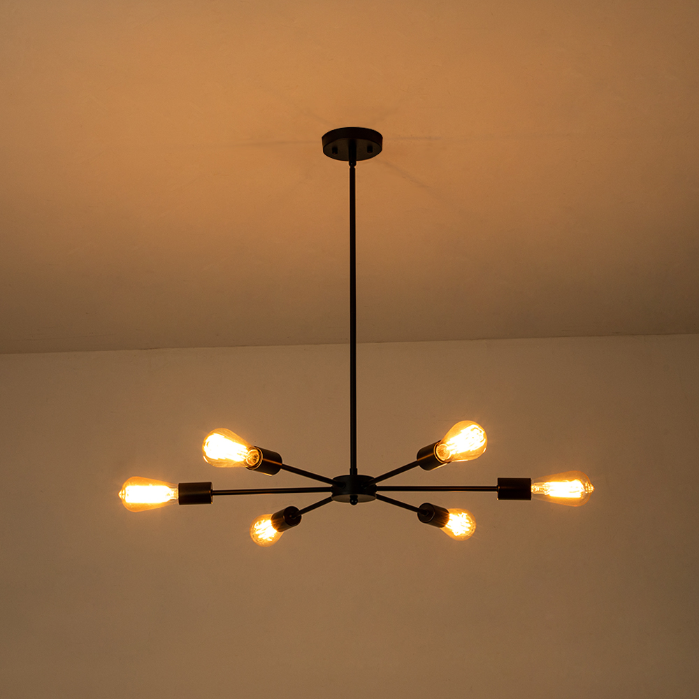 Contemporary Modern Adjustable Arms Sputnik Silhouette Chandelier for Restaurant/ Living Room/ Bedroom/ Dining Table