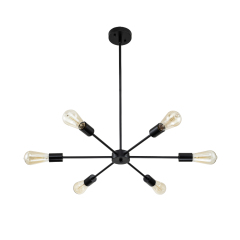 Modern Mid-century Sputnik Silhouette Two-Tier Chandelier for Restaurant/ Living Room/ Bedroom