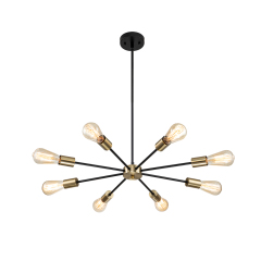 Modern Mid-century Sputnik Silhouette Two-Tier Chandelier for Restaurant/ Living Room/ Bedroom