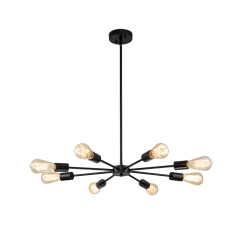 Modern Mid-century Sputnik Silhouette Two-Tier Chandelier for Restaurant/ Living Room/ Bedroom