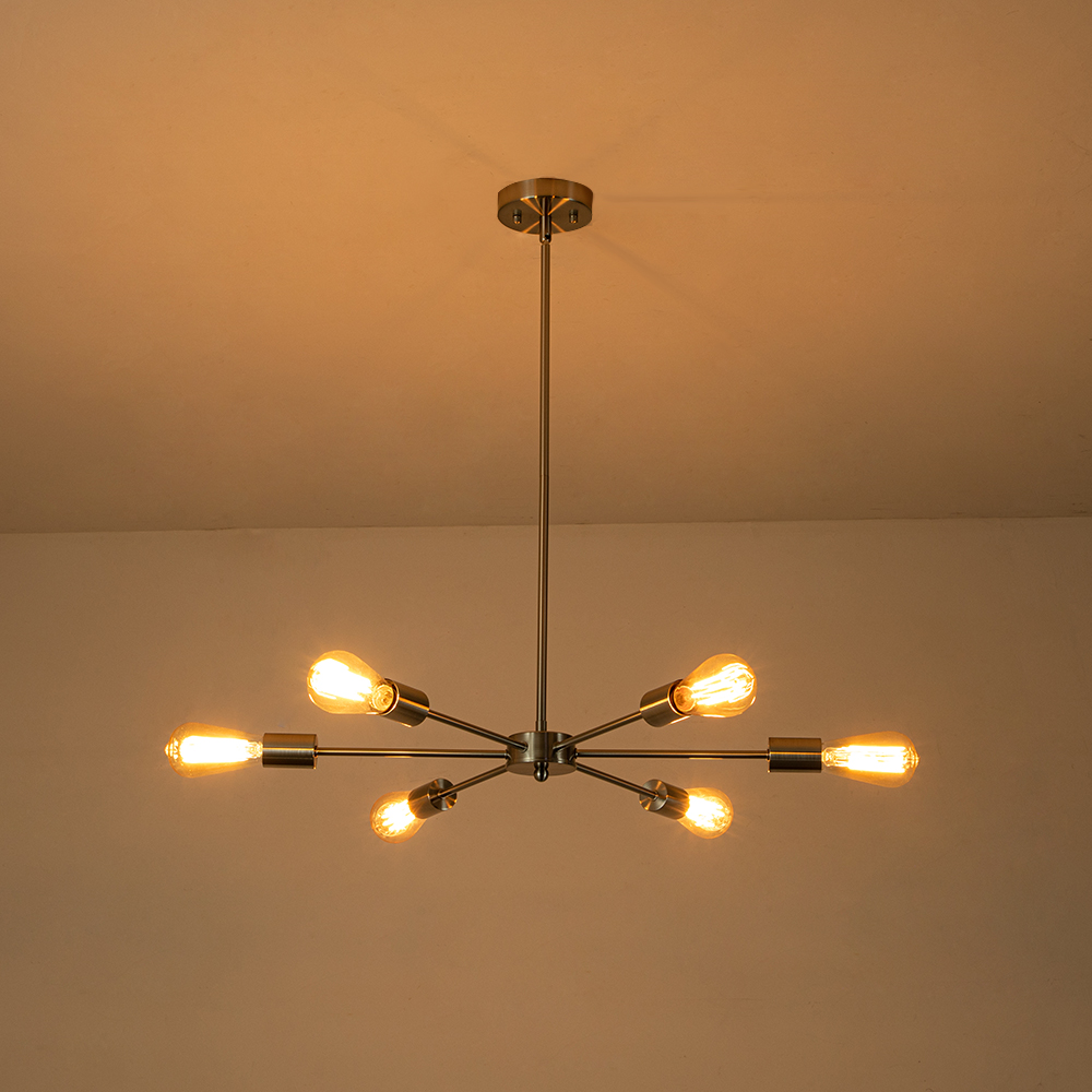 Contemporary Modern Adjustable Arms Sputnik Silhouette Chandelier for Restaurant/ Living Room/ Bedroom/ Dining Table
